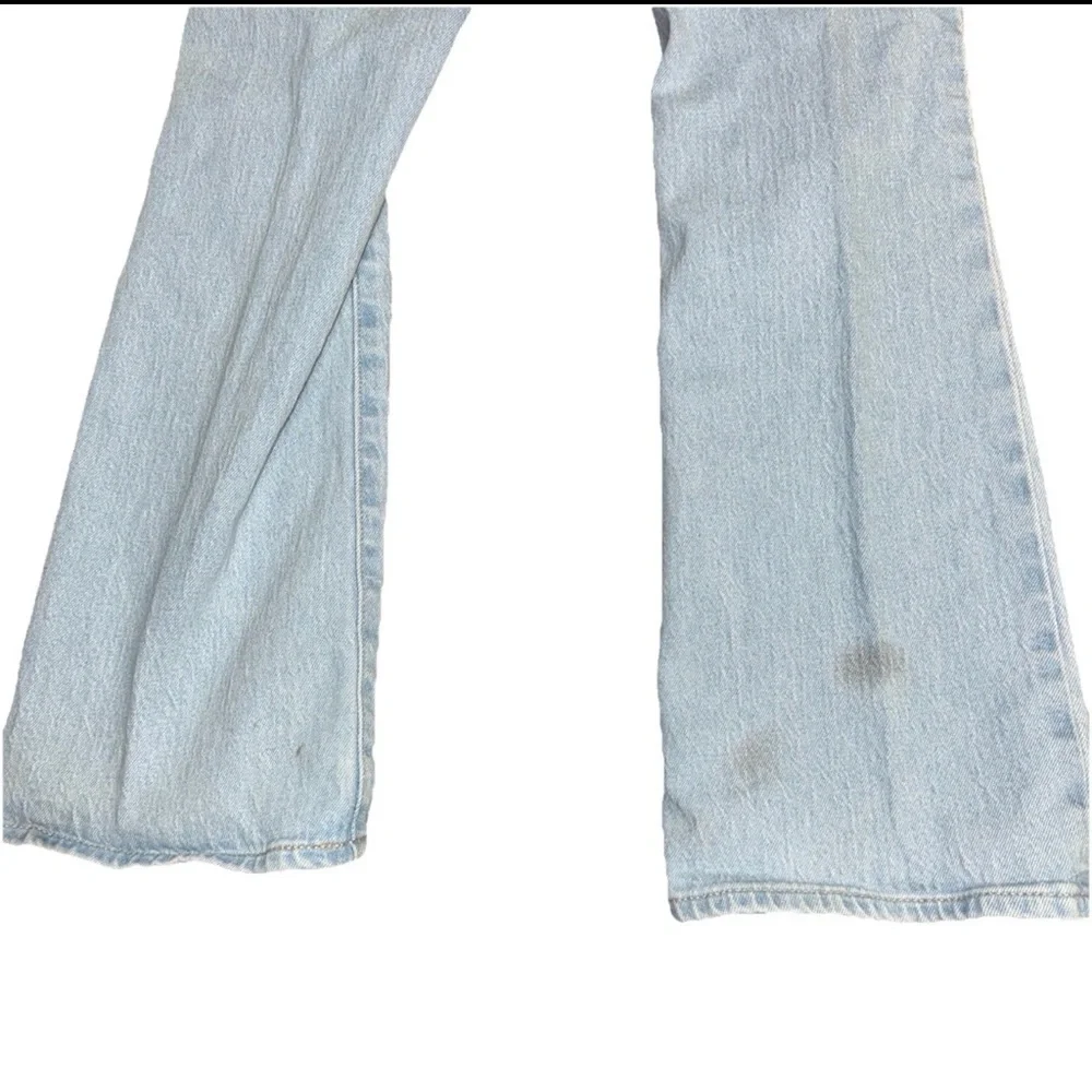 Old Navy High Rise Flare Jeans Girls Size 14 Light Wash Distressed Y2K *FLAW*
